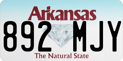 AR license plate 892MJY