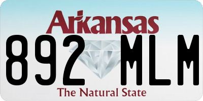 AR license plate 892MLM