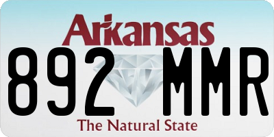 AR license plate 892MMR