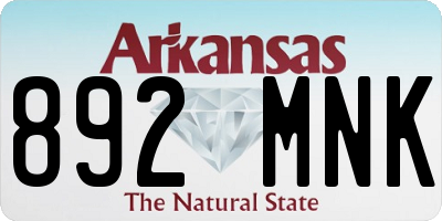 AR license plate 892MNK
