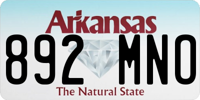 AR license plate 892MNO
