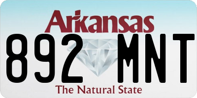 AR license plate 892MNT