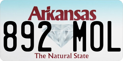 AR license plate 892MOL