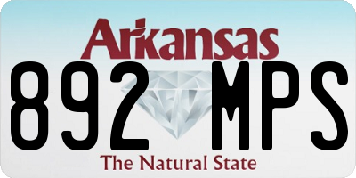 AR license plate 892MPS
