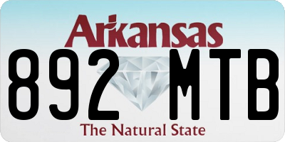 AR license plate 892MTB