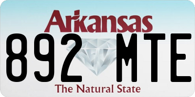 AR license plate 892MTE