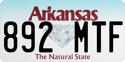 AR license plate 892MTF