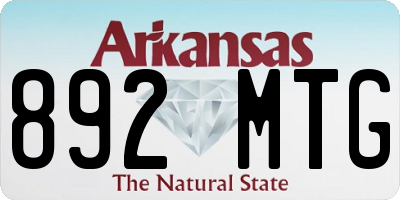AR license plate 892MTG