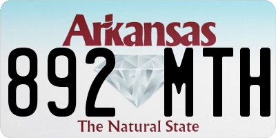 AR license plate 892MTH