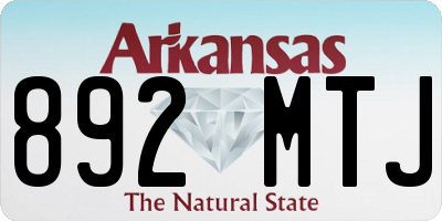 AR license plate 892MTJ
