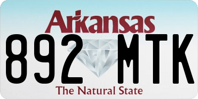 AR license plate 892MTK