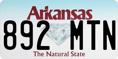AR license plate 892MTN