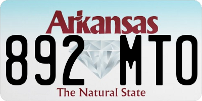 AR license plate 892MTO