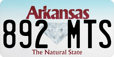 AR license plate 892MTS
