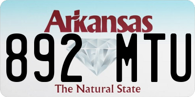 AR license plate 892MTU