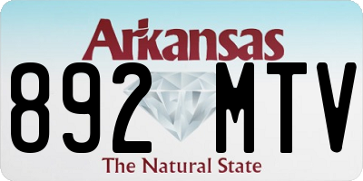 AR license plate 892MTV