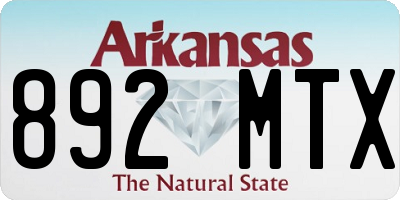 AR license plate 892MTX