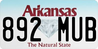 AR license plate 892MUB