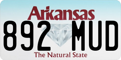 AR license plate 892MUD