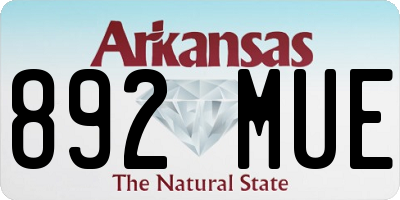 AR license plate 892MUE