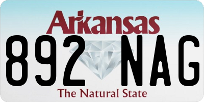 AR license plate 892NAG
