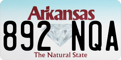 AR license plate 892NQA