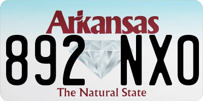 AR license plate 892NXO