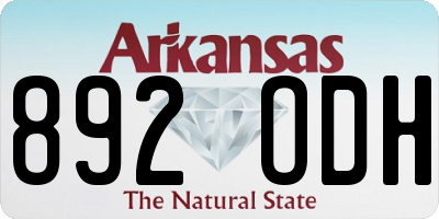 AR license plate 892ODH