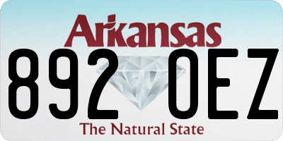 AR license plate 892OEZ