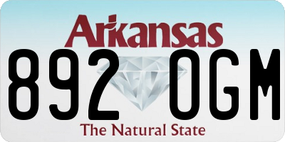 AR license plate 892OGM