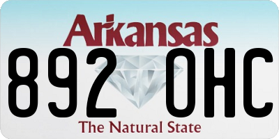 AR license plate 892OHC
