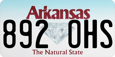 AR license plate 892OHS