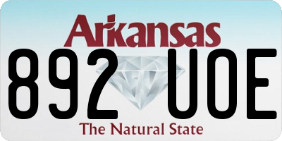 AR license plate 892UOE