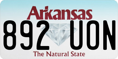 AR license plate 892UON