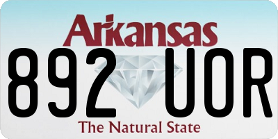 AR license plate 892UOR