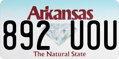 AR license plate 892UOU