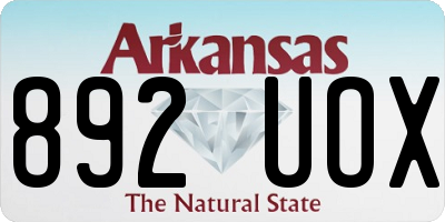 AR license plate 892UOX