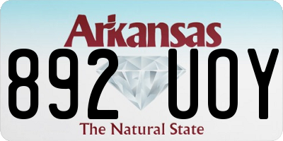 AR license plate 892UOY