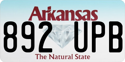 AR license plate 892UPB