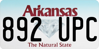 AR license plate 892UPC