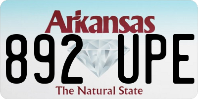 AR license plate 892UPE