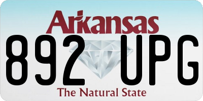 AR license plate 892UPG
