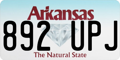 AR license plate 892UPJ