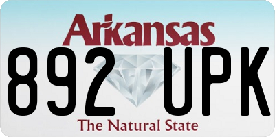AR license plate 892UPK