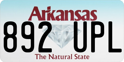 AR license plate 892UPL