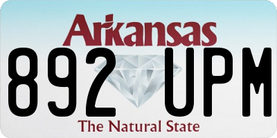 AR license plate 892UPM
