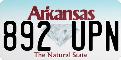AR license plate 892UPN