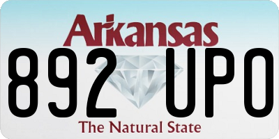 AR license plate 892UPO