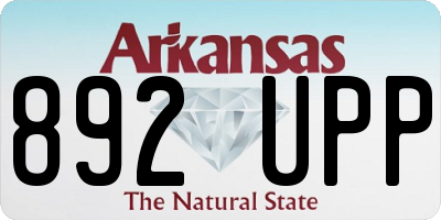 AR license plate 892UPP