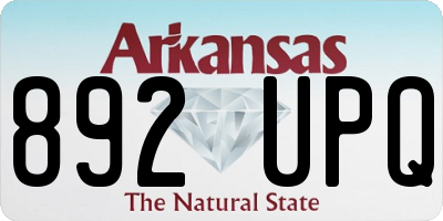 AR license plate 892UPQ